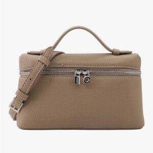 Vhitler Elegant Crossbody Faux Leather Bag Top-Handle Pouch Elephant Grey